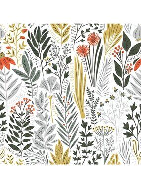 Floral Wallpaper Peel and Stick Wallpaper Floral Contact Paper 17.7in x 118.1in